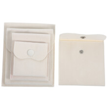15Pcs Small Jewelry Bag Portable Earring Necklace Pouch Snap Button