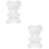 2pcs Polystyrene Bear Mould Craft Balls 20cm H 13cm W 6