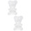2pcs Polystyrene Bear Mould Craft Balls 20cm H 13cm W 7