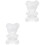 2pcs Polystyrene Bear Mould Craft Balls 20cm H 13cm W 3