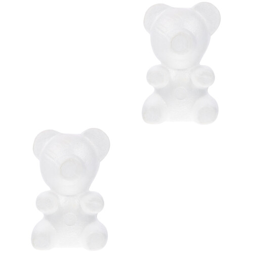 2pcs Polystyrene Bear Mould Craft Balls 20cm H 13cm W 2