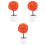 3Pcs Orange Artificial Plants Ball Plastic Flower Decorative for Home 4