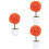 3Pcs Orange Artificial Plants Ball Plastic Flower Decorative for Home 7