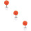 3Pcs Orange Artificial Plants Ball Plastic Flower Decorative for Home 10