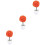 3Pcs Orange Artificial Plants Ball Plastic Flower Decorative for Home 6