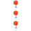 3Pcs Orange Artificial Plants Ball Plastic Flower Decorative for Home 9