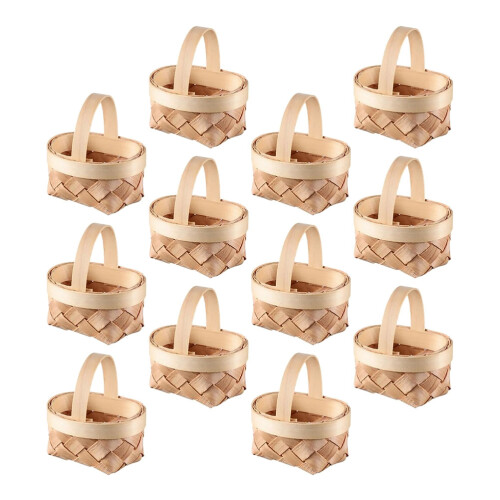 24 Pcs Decorative Tiny Woven Baskets Multi-Function Candy Household