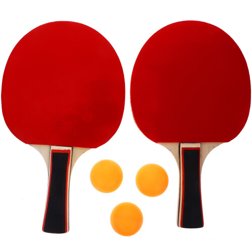 2 Sets Table Tennis Racket Beginner Kit With Ball And Exercising Bat 2
