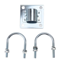 (Set 1) Antenna Mast Pipe Mount Aluminum Alloy Bracket for Roof Wall Set 1