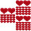 90 Pcs Wool Felt Heart Crafts Patches Multipurpose Diy Decor 6