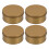 4Pcs Large Round Golden Tin Box Airtight Cookie Candy Storage Container 11