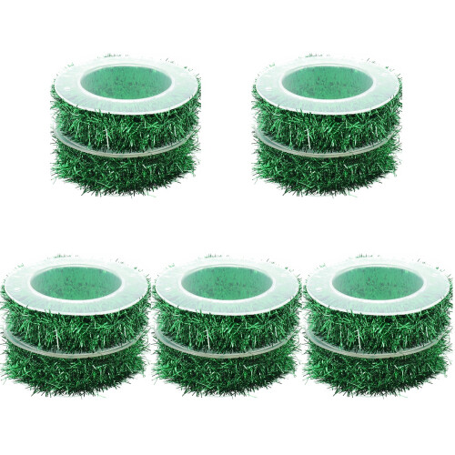 10 Rolls Christmas Tree Hanging Decor Ribbon With Snowflake Pattern 1