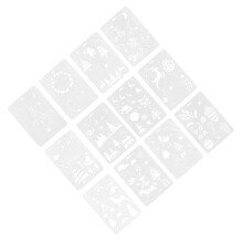 24 Pcs Christmas Drawing Stencil Hollow Out Painting Diy Accessories
