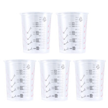 5 stuks 600 ml transparante plastic maatbeker met afdrukschaal