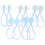 10St Blauwe Kinder Haarbanden Set Ponytail Houder Accessoires 9