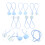 10St Blauwe Kinder Haarbanden Set Ponytail Houder Accessoires 4