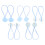 10St Blauwe Kinder Haarbanden Set Ponytail Houder Accessoires 5
