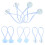 10St Blauwe Kinder Haarbanden Set Ponytail Houder Accessoires 1