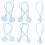10St Blauwe Kinder Haarbanden Set Ponytail Houder Accessoires 11