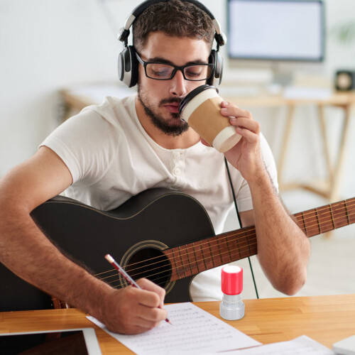 2Stk Grün Kunststoff Gitarren Übungsstempel Trainer 2