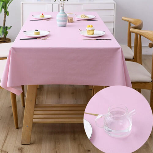 Waterproof Oil Proof Heat Resistant Nordic Tablecloth Solid Color 2