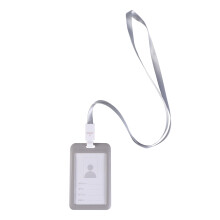 1Charge Lanyard Grijs Met Helder En Stevige Kaartcase