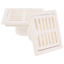2Stk Robuster PVC Bodenablauf Beige Für Terrasse Und Badzimmer