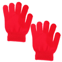 Kindermouwen gebreid vijfvinger warm 4-12 (rood)