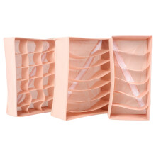 3St Roze Ondergoed Organizer Non-Woven Materiaal Voor En Bh's