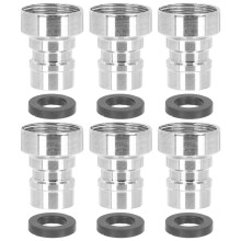 6Pcs Stainless Steel Kitchen Sink Faucet Adapter