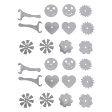 2 Set Grey Boot Spurs ABS 3D Printing 5 Patterns Shoe Tail Clip
