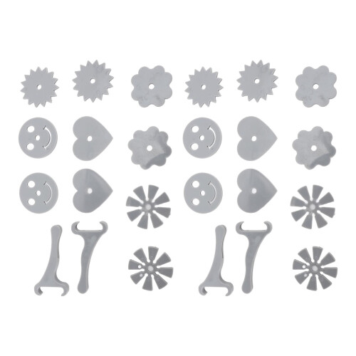 2 Set Grey Boot Spurs ABS 3D Printing 5 Patterns Shoe Tail Clip 2