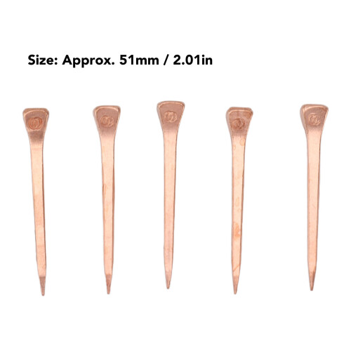 Equestrian Equipment: 250Pcs 51mm E5 Copper Plated Rustproof Nails 1