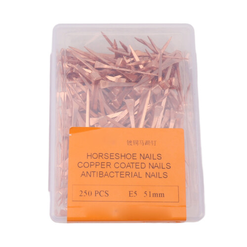 Equestrian Equipment: 250Pcs 51mm E5 Copper Plated Rustproof Nails 2