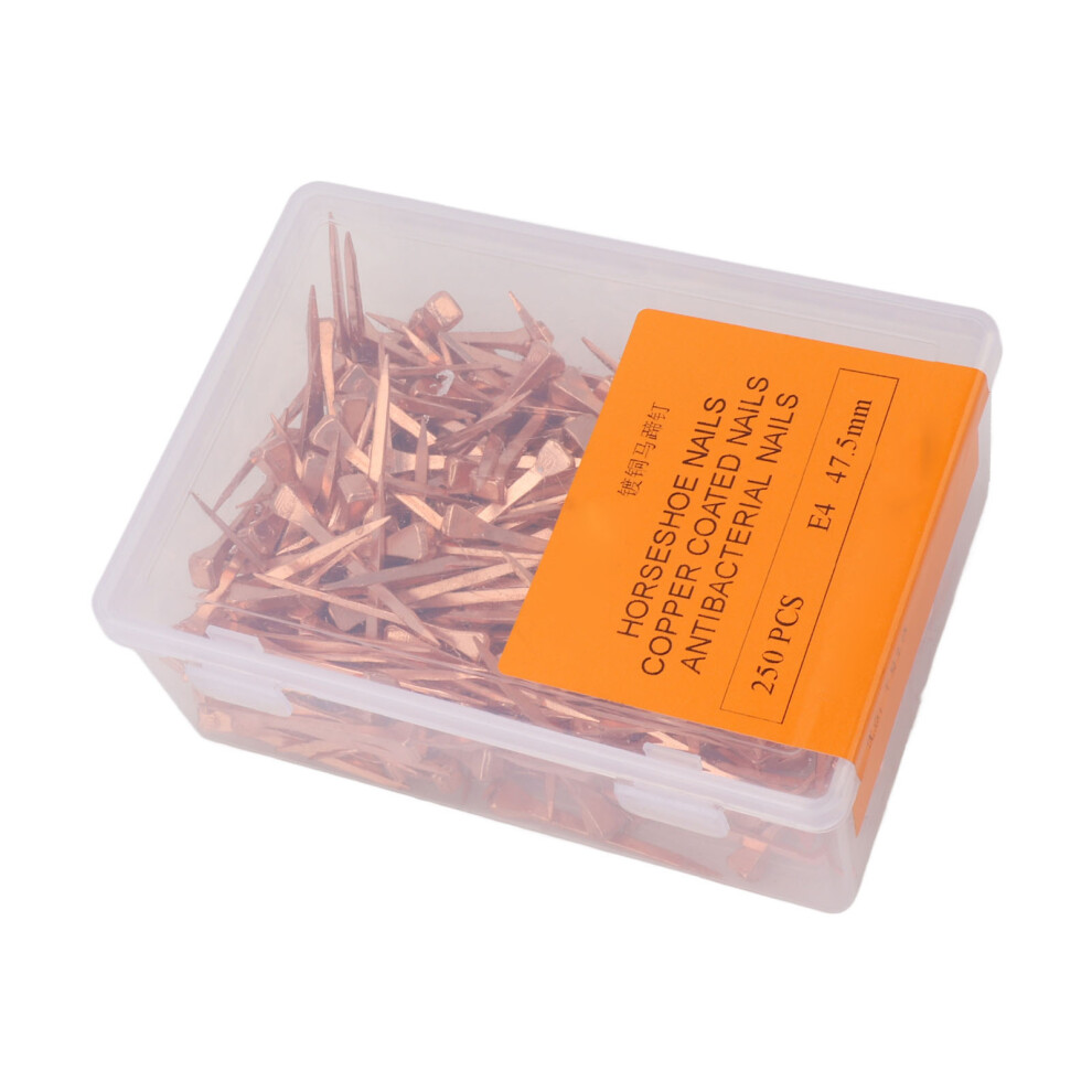 250 Horseshoe Nails Copper Plated Rustproof Equestrian Supplies 47.5Mm 8411352019749