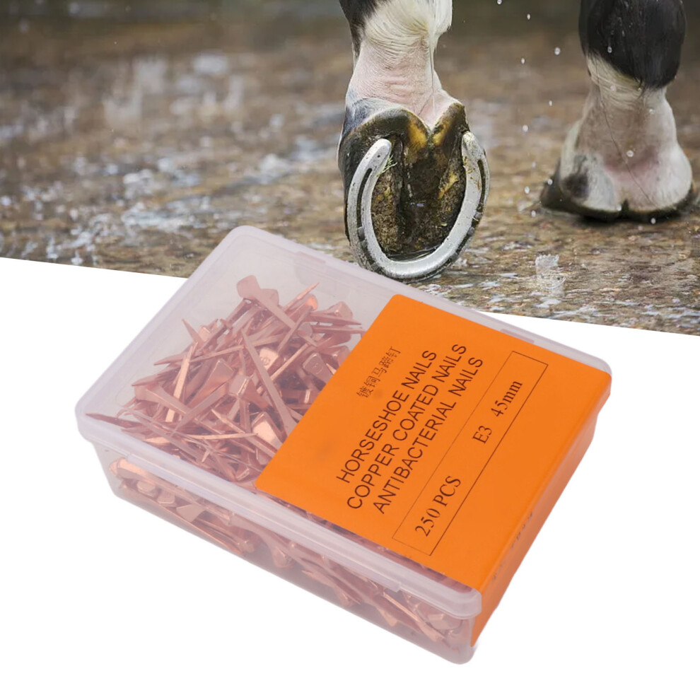 250 Pcs Copper Plated Horseshoe Nails Rustproof Equestrian Equipment-image-OPC-PKXTBMK-NEW