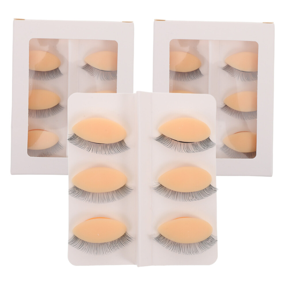 Ohphcall 36 Pairs Silicone 2 Layer Eyelash Practice Eyelids For Lash Training