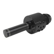 Kabelloses Bluetooth Karaoke-Mikrofon 3-in-1 tragbarer Lautsprecher, 3W, 800mAh, Schwarz