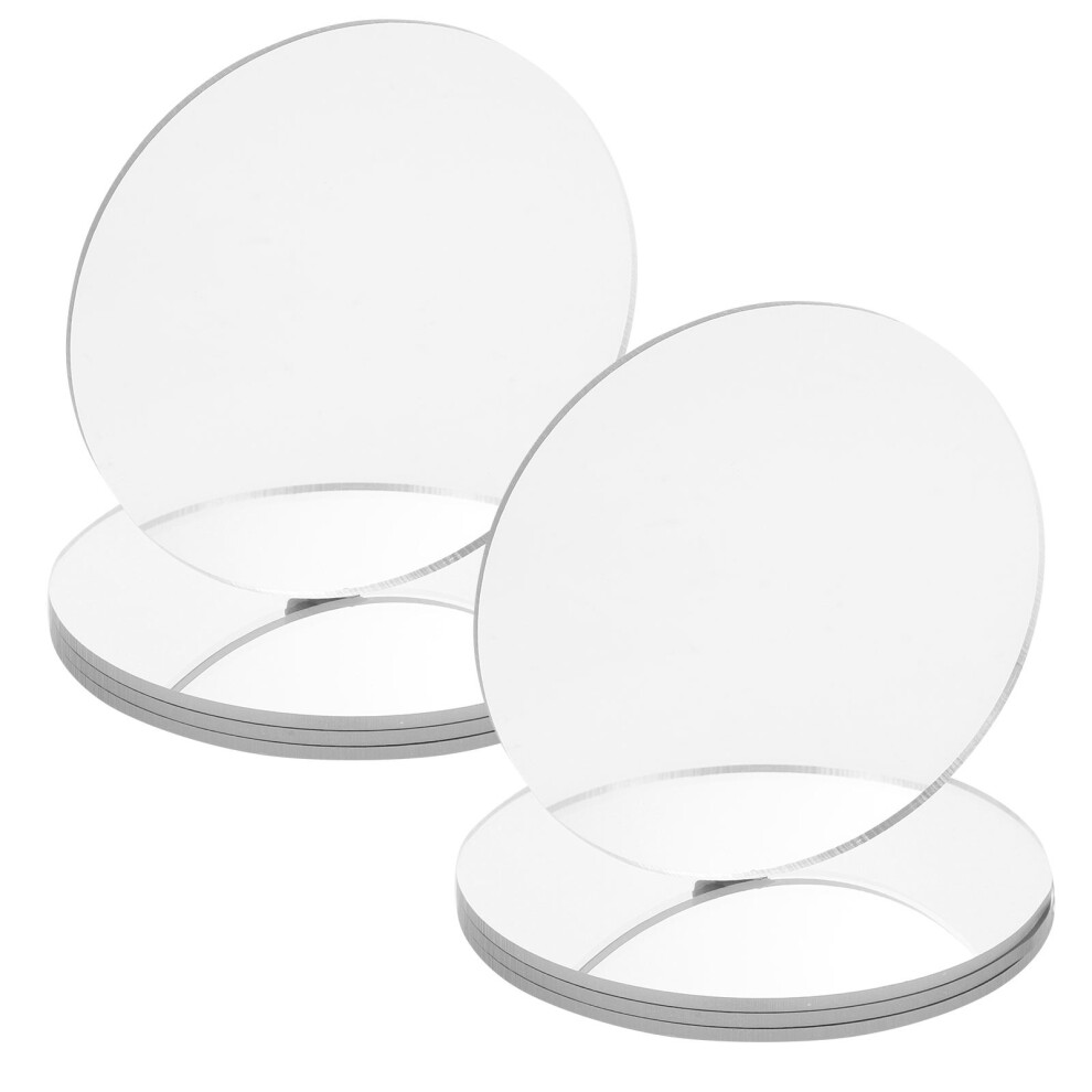 Totority 24 Pcs Acrylic Mirror Sheets Round Makeup Vanity Replacement