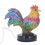 Stained Resin Rooster Table Lamp LED Animal Night Light Home Decor 4