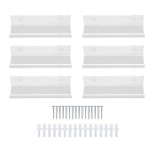 6 Pcs Acrylic Wall Mounted Record Shelf Clear Vinyl Holder