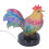 Stained Resin Rooster Table Lamp LED Animal Night Light Home Decor 2