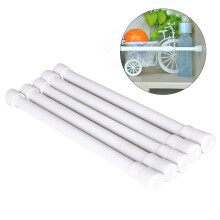 10Pcs White Shower Bar Metal Tension Rod for Bath Adjustable