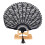3Pcs Noble Ancient Elegant Lace Bamboo Folding Fan Black 10