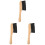 3Pcs Billiard Pool Table Cleaning Brush With Wooden Handle 4
