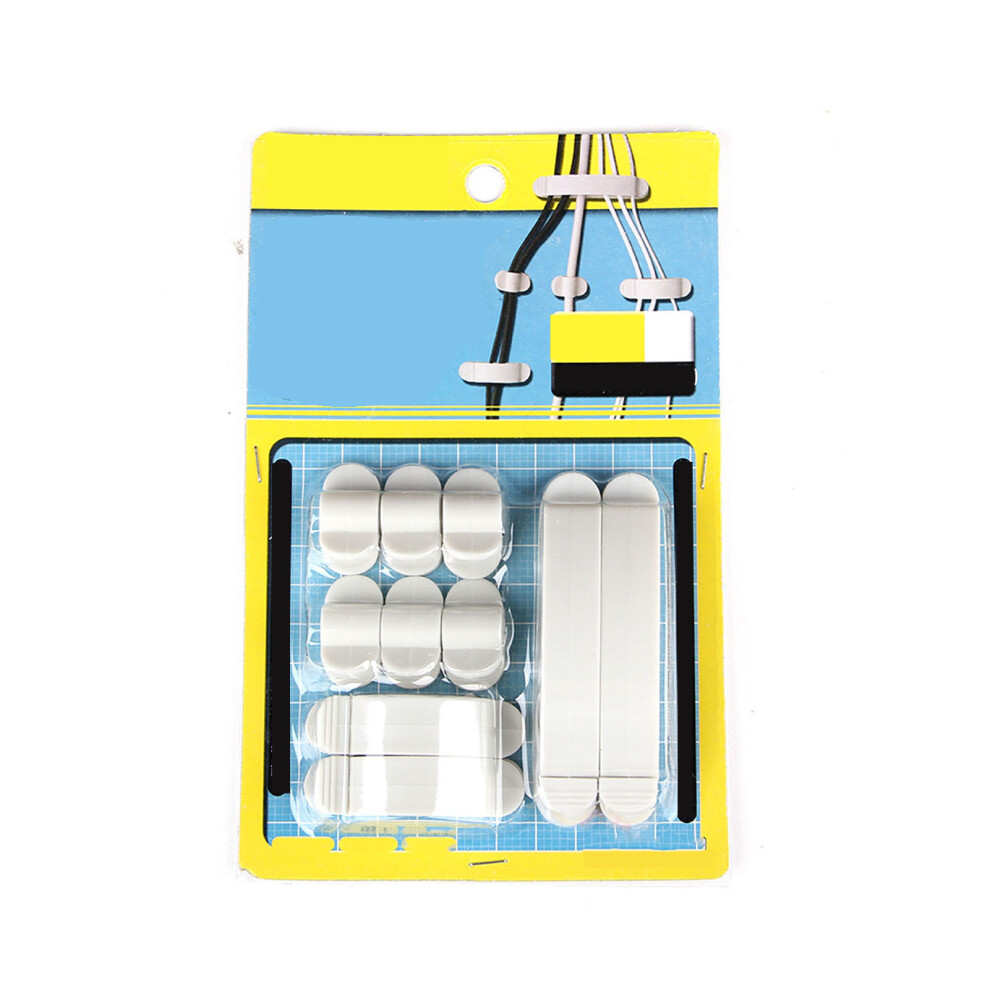10Pcs Adhesive Cable Clips For Cord Management 609610720546