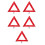 10 Pcs Car Emergency Reflective Tripod Warning Triangle Safety Sign 10