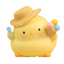 (B) Mini Resin Cute Chick Figurine Office Decoration