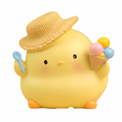 (D) Mini Resin Cute Chick Figurine Office Decoration