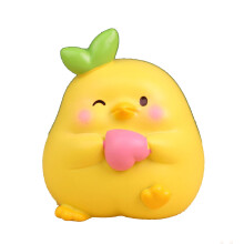 (B) Cartoon Chick Ornament Resin Cute Decoration Office Car Home